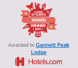 Loved by Guests Award granted to The Gannett Peak Lodge by Hotels.com